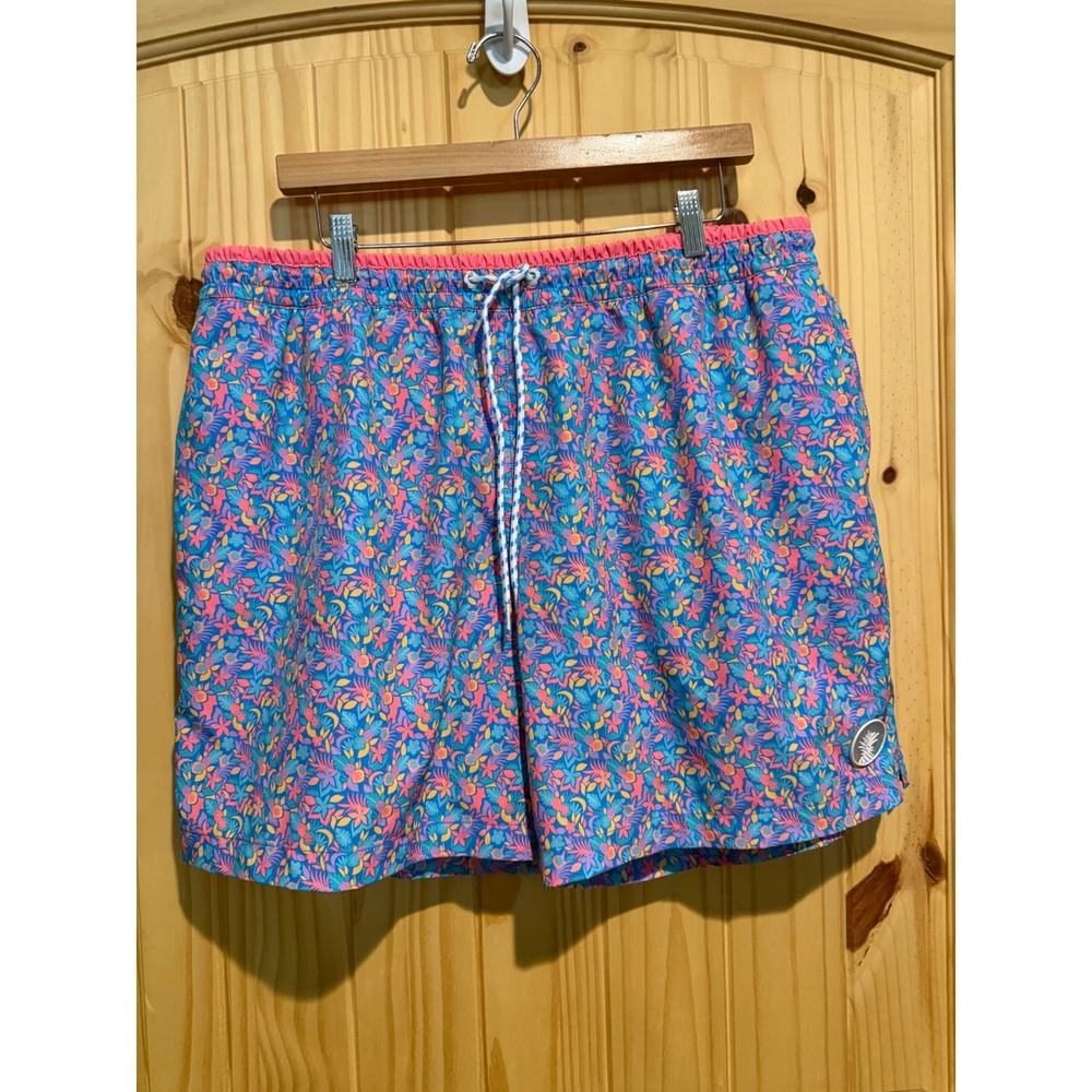 Chubbies Mens Swim Trunks XXL 5.5 Inseam Tropical Floral Pink Blue Shorts